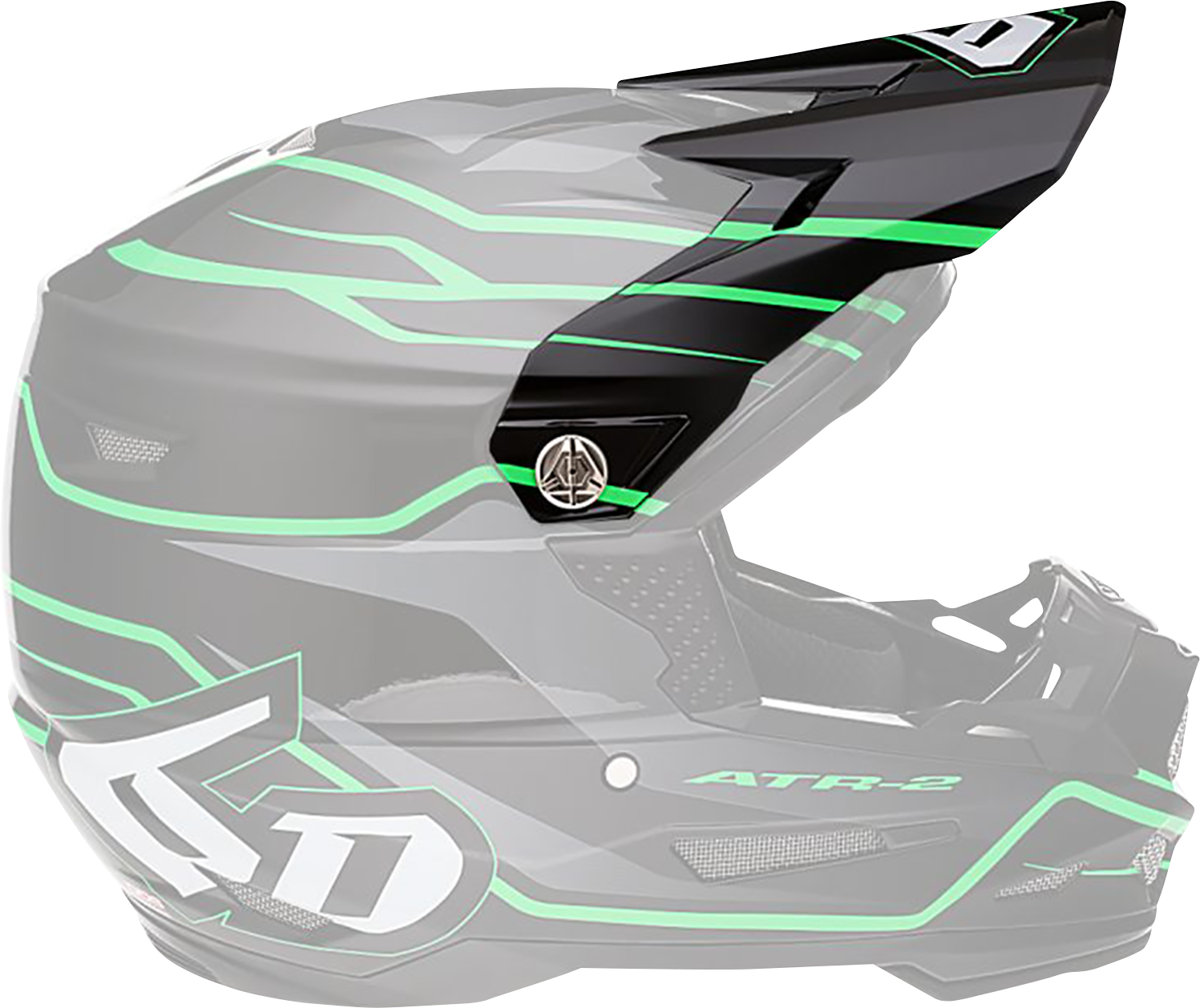 6D HELMETS ATR-2 Visor - Phase - Black Green 72-6101