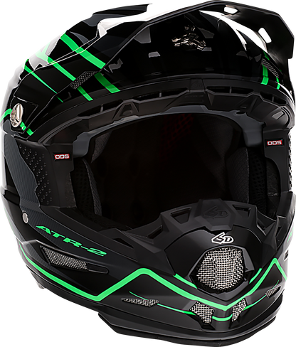 6D HELMETS ATR-2 Helmet - Phase - Black/Green - 2XL 12-2849