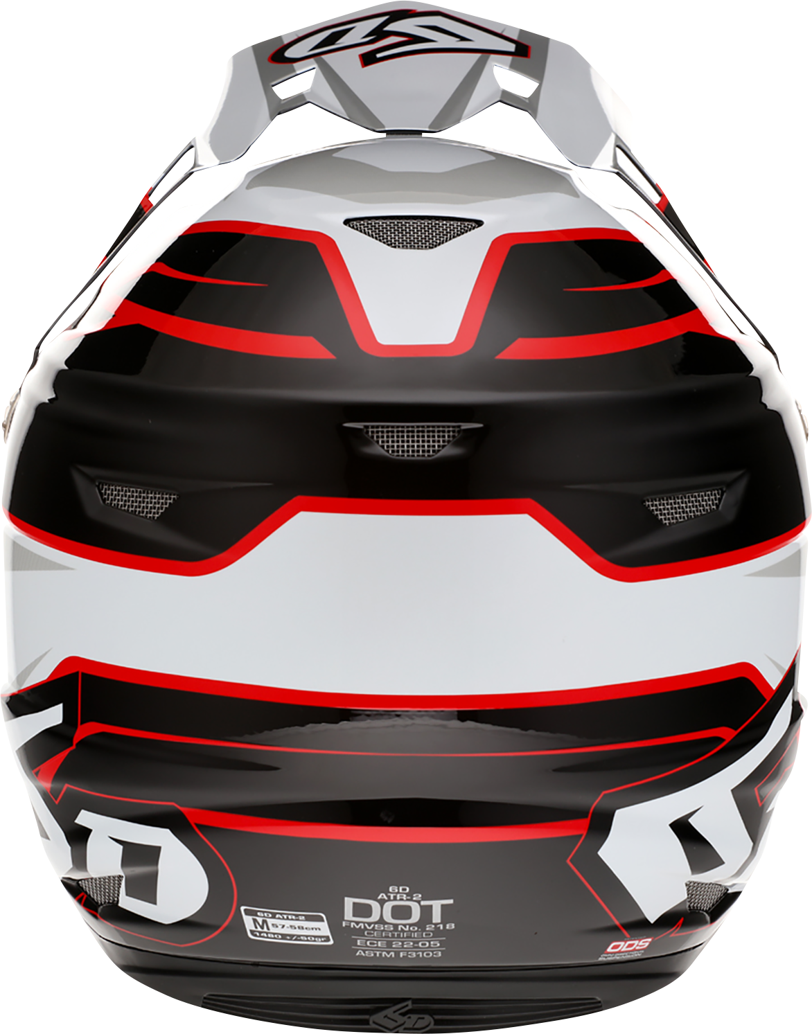 6D HELMETS ATR-2 Helmet - Phase - White/Red - 2XL 12-2839