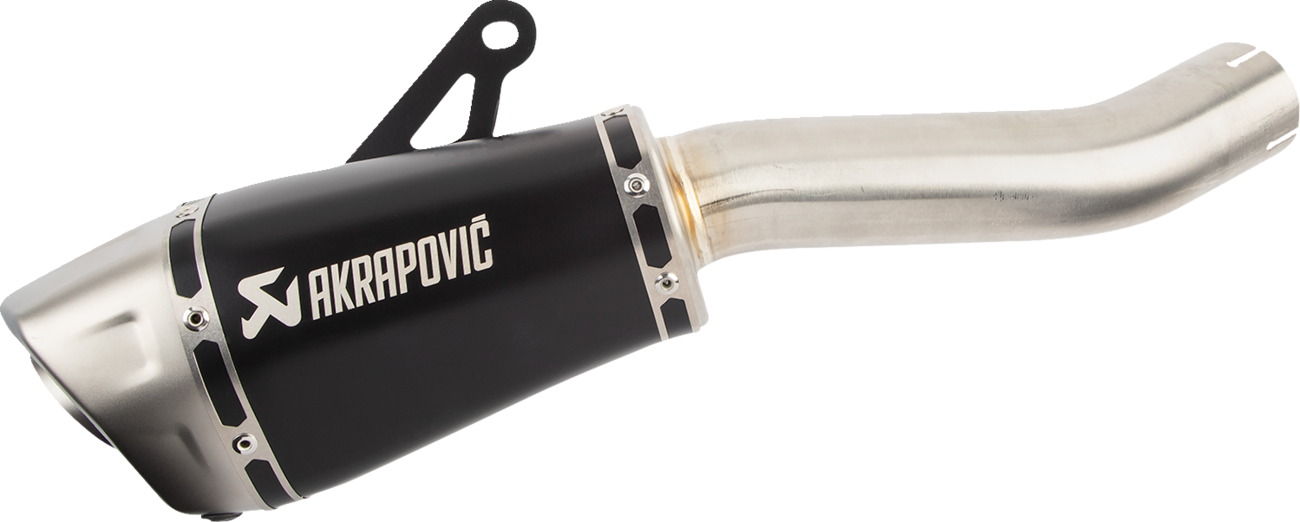 AKRAPOVIC Slip-on Series Muffler - Titanium - Black S-K10SO29-ASZTBL