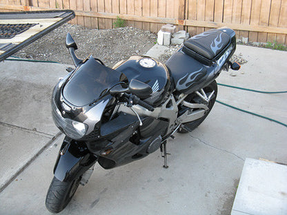 LUIMOTO (Flame) Passenger Seat Covers for the HONDA CBR900RR (92-99)