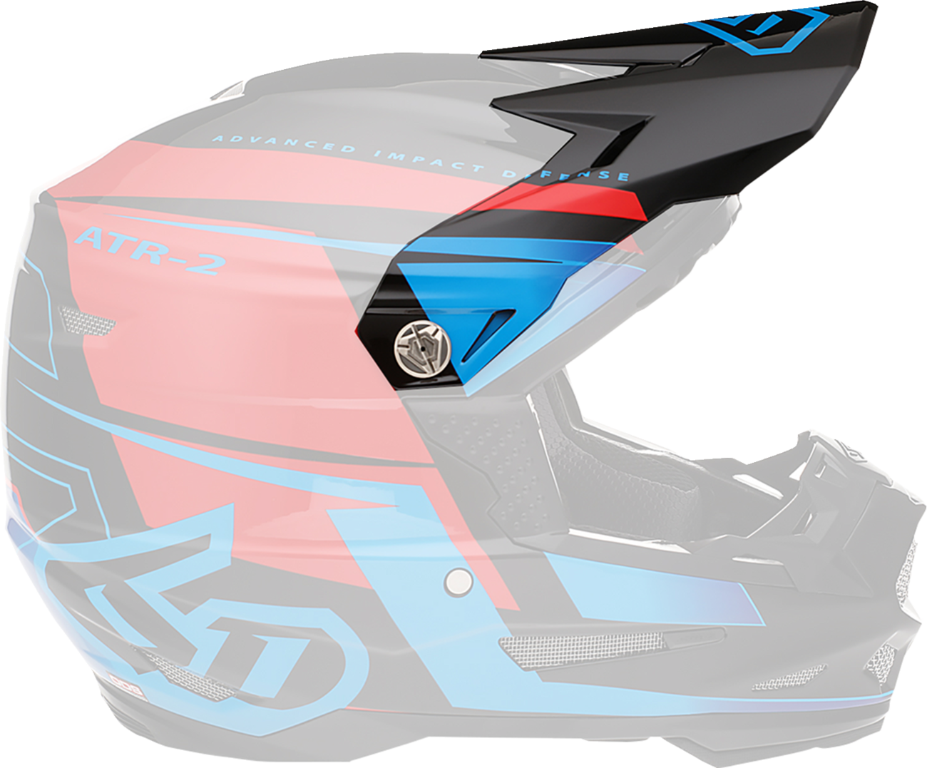 6D HELMETS ATR-2 Visor - Mach - Black/Red/Blue 72-6117