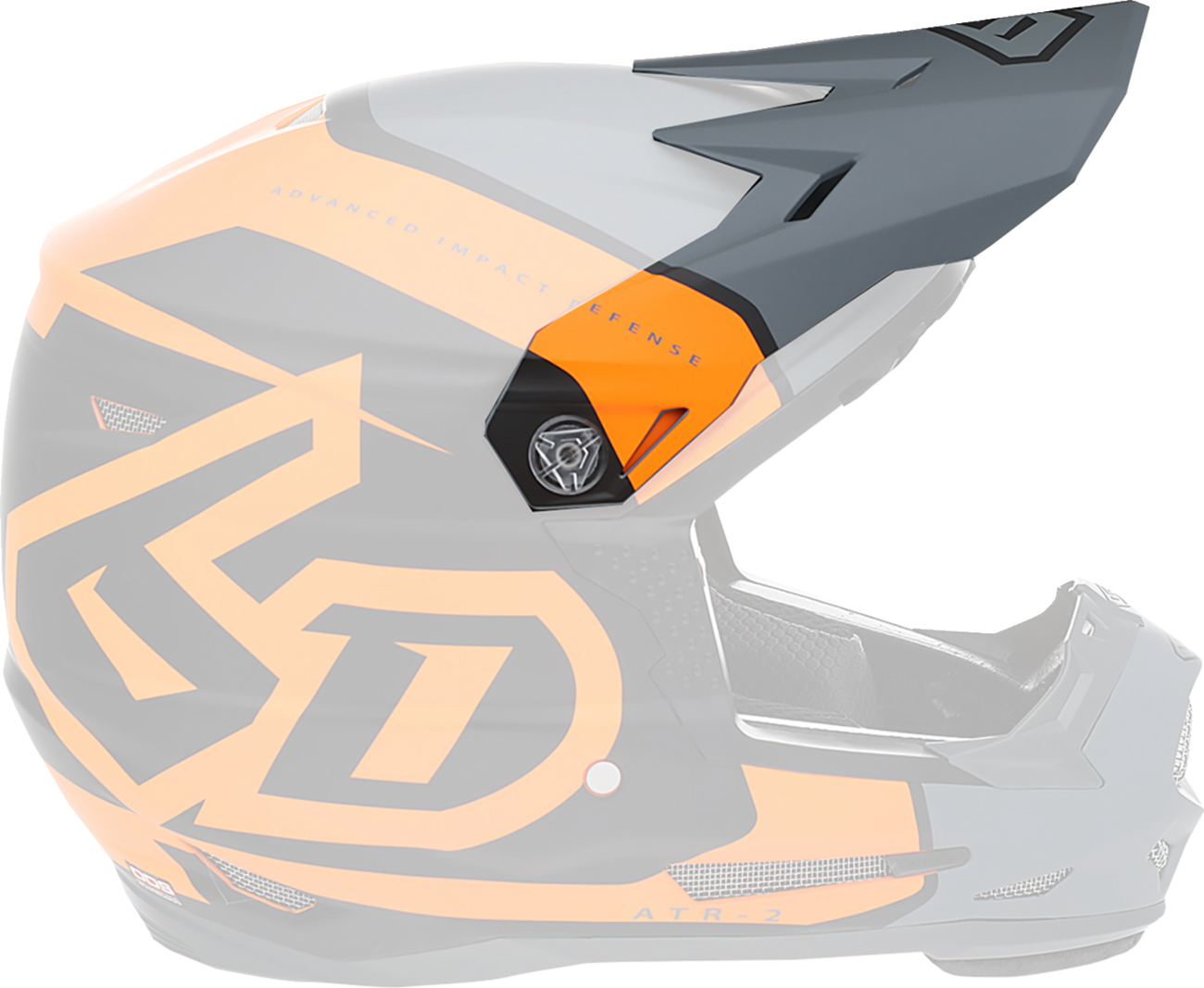 6D HELMETS ATR-2Y Visor - Torque - Neon Orange 72-4136