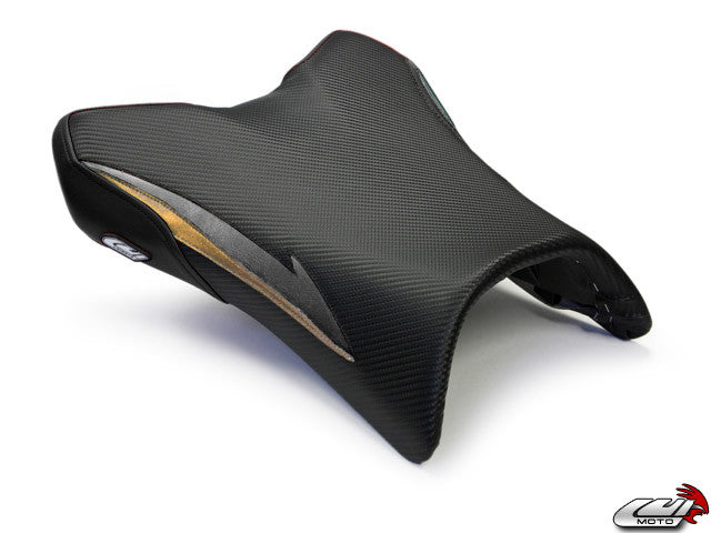LUIMOTO (Raven Edition) Rider Seat Covers for the YAMAHA FZ1 (06-15)