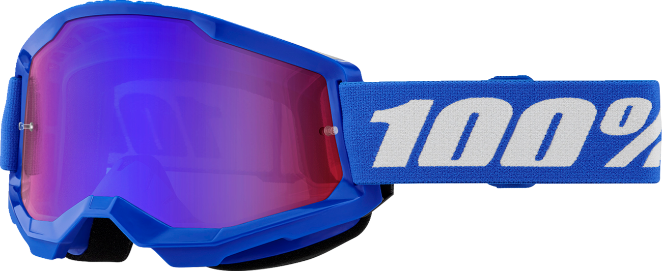 100% Strata 2 Goggle - Blue - Red/Blue Mirror Lens 50028-00014