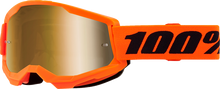 100% Strata 2 Goggle - Neon Orange - True Gold Mirror Lens 50028-00015