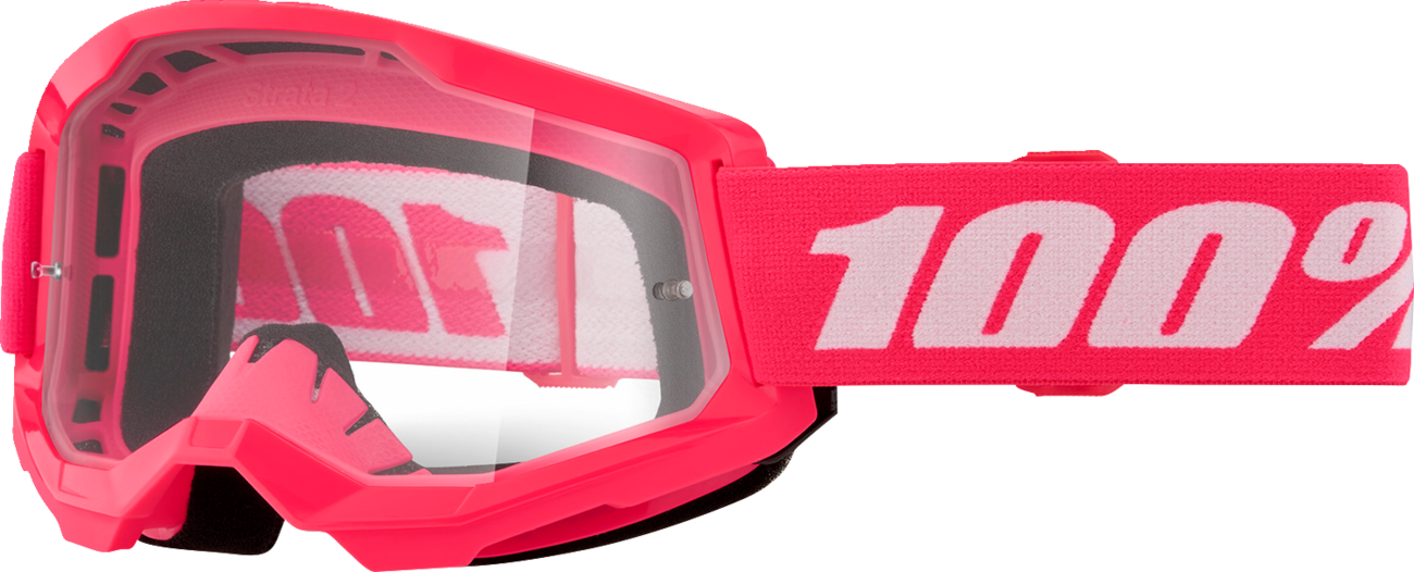 100% Strata 2 Goggle - Pink - Clear Lens 50027-00017