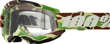 100% Strata 2 Goggle - War Camo - Clear Lens 50027-00024