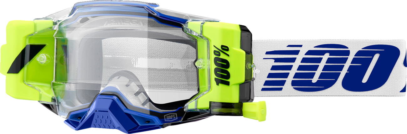 100% Armega Forecast Goggle - Roll-Off - Blue - Clear Lens 50006-00006