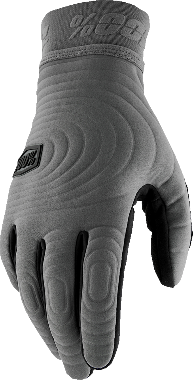 100% Brisker Xtreme Gloves - Charcoal - Small 10030-00006
