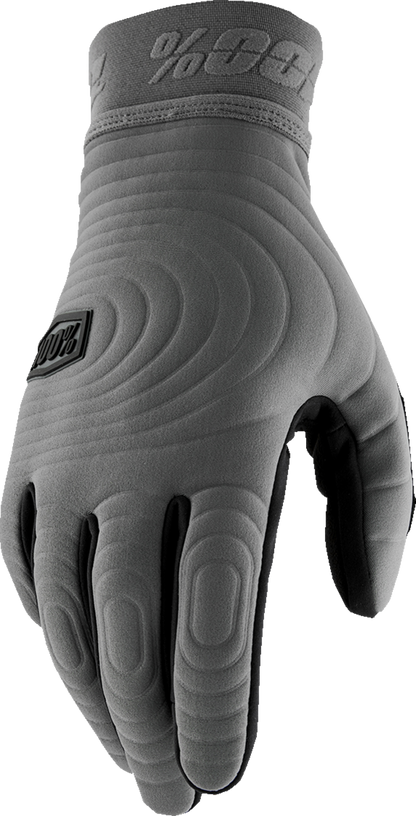 100% Brisker Xtreme Gloves - Charcoal - Small 10030-00006
