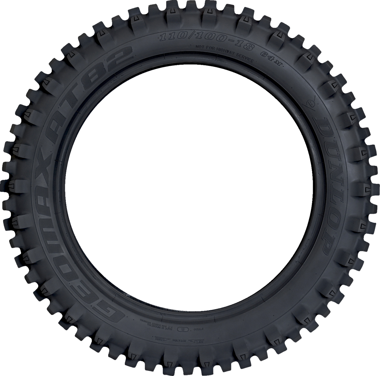 DUNLOP Tire - Geomax AT82 - Rear - 110/100-18 - 64M 45261504