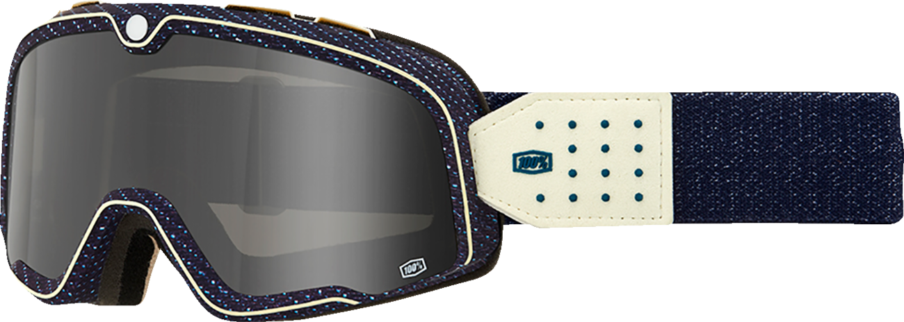 100% Barstow Goggle - Denim - Dark Smoke Lens 50000-00019