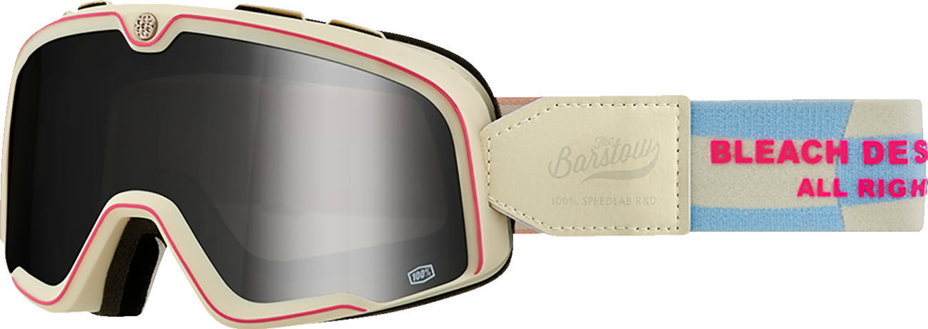 100% Barstow Goggle - Bleach Design Works - Silver Mirror Lens 50000-00020
