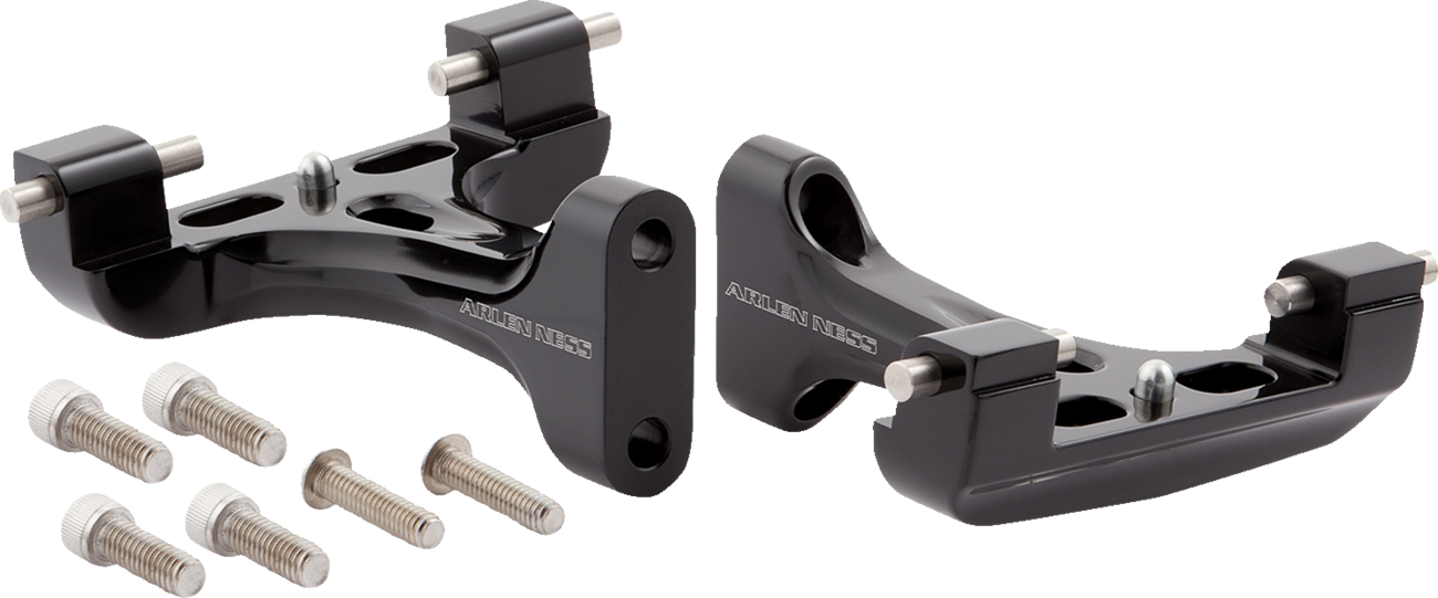 ARLEN NESS Forged Floorboard Mounts - Passenger - All Black 410-032
