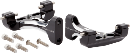 ARLEN NESS Forged Floorboard Mounts - Passenger - Black 410-033