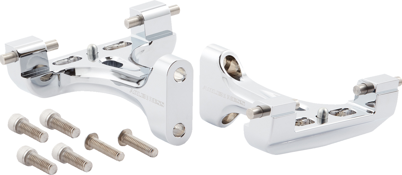 ARLEN NESS Forged Floorboard Mounts - Passenger - Chrome 410-034