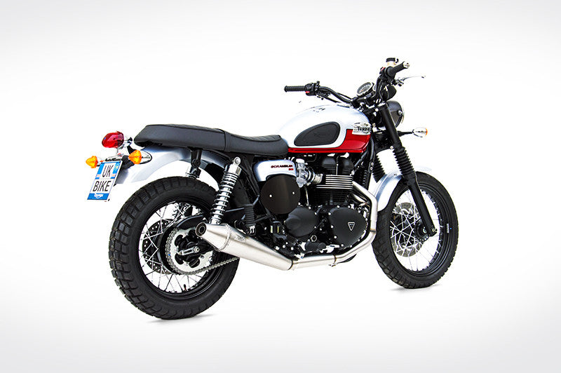 ZARD Low Mount Cone style Exhaust for Triumph Bonneville, Thruxton, and Scrambler