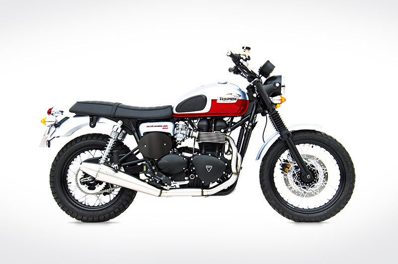 ZARD Low Mount Cone style Exhaust for Triumph Bonneville, Thruxton, and Scrambler