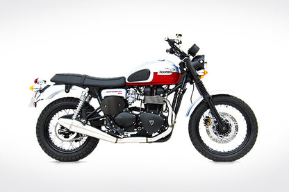 ZARD Low Mount Cone style Exhaust for Triumph Bonneville, Thruxton, and Scrambler
