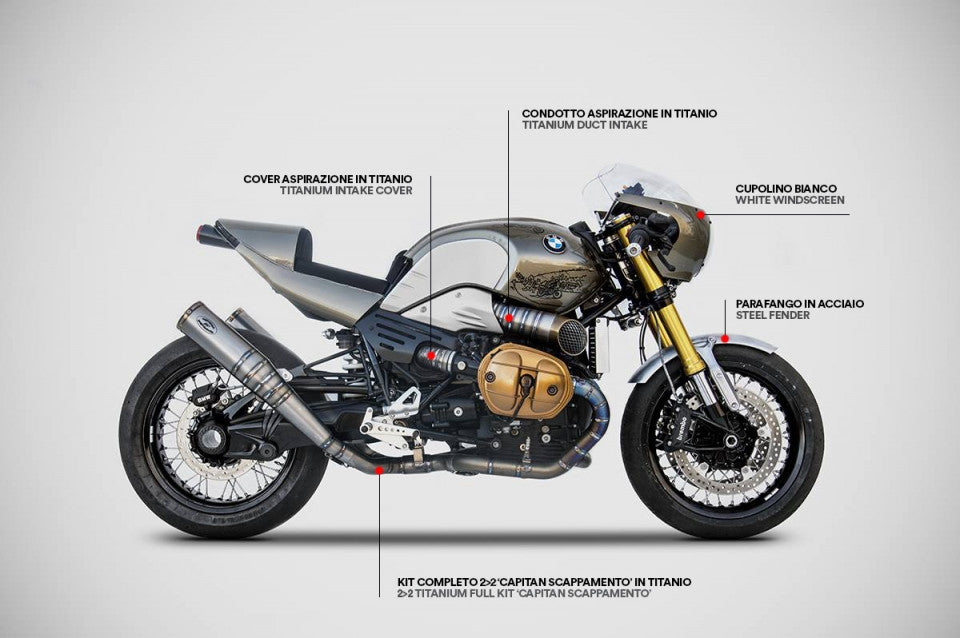 ZARD Capitan Scappamento Exhaust and Accessories for the BMW R NineT