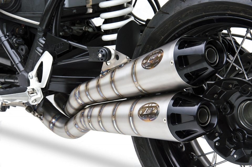 ZARD NEW Full Titanium 2-1-2 Racing (Stacked Mufflers) Exhaust for the BMW R NineT