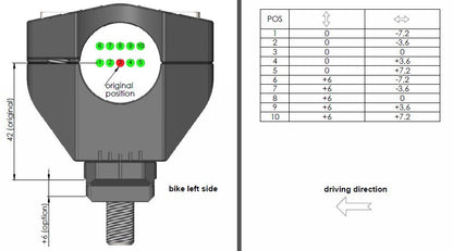 Gilles 2D.GT Adjustable Handlebar Risers for the Kawasaki Z900RS / Cafe
