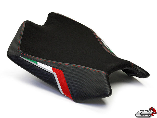 LUIMOTO Team Italia Rider Seat Covers for the Aprilia RSV4 (09-20)