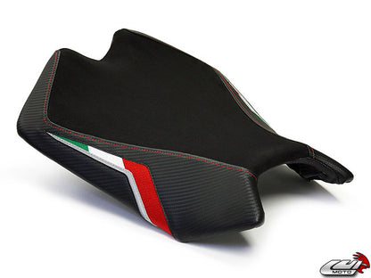 LUIMOTO Team Italia Rider Seat Covers for the Aprilia RSV4 (09-20)
