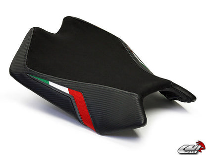 LUIMOTO Team Italia Rider Seat Covers for the Aprilia RSV4 (09-20)