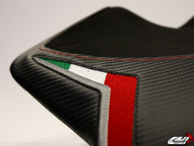 LUIMOTO Team Italia Rider Seat Covers for the Aprilia RSV4 (09-20)