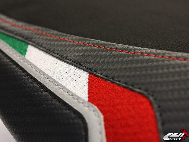 LUIMOTO Team Italia Rider Seat Covers for the Aprilia RSV4 (09-20)