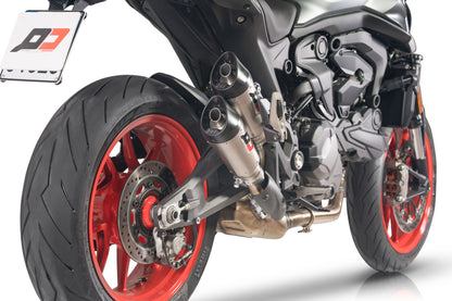 QD Exhaust Twin Gunshot Slip-on system for the Ducati Monster / + (937) 2021+