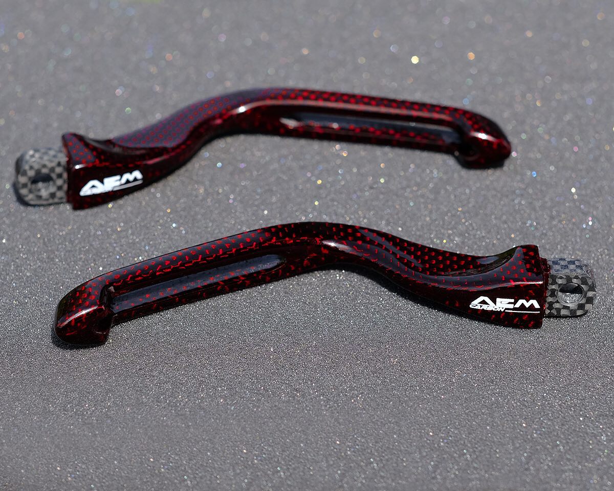 AEM FACTORY - BREMBO RCS BRAKE AND CLUTCH MASTER CYLINDER CARBON FIBER LEVER ENDS