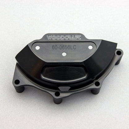 WOODCRAFT LHS Stator Cover Black Anodized for Ducati Panigale / Streetfighter V4 / S / R / Speciale