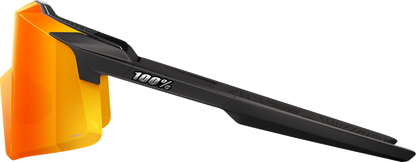 100% Aerocraft Sunglasses - Soft Tact Black - HiPER Red Lens 60032-00010