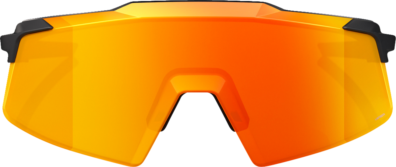 100% Aerocraft Sunglasses - Soft Tact Black - HiPER Red Lens 60032-00010