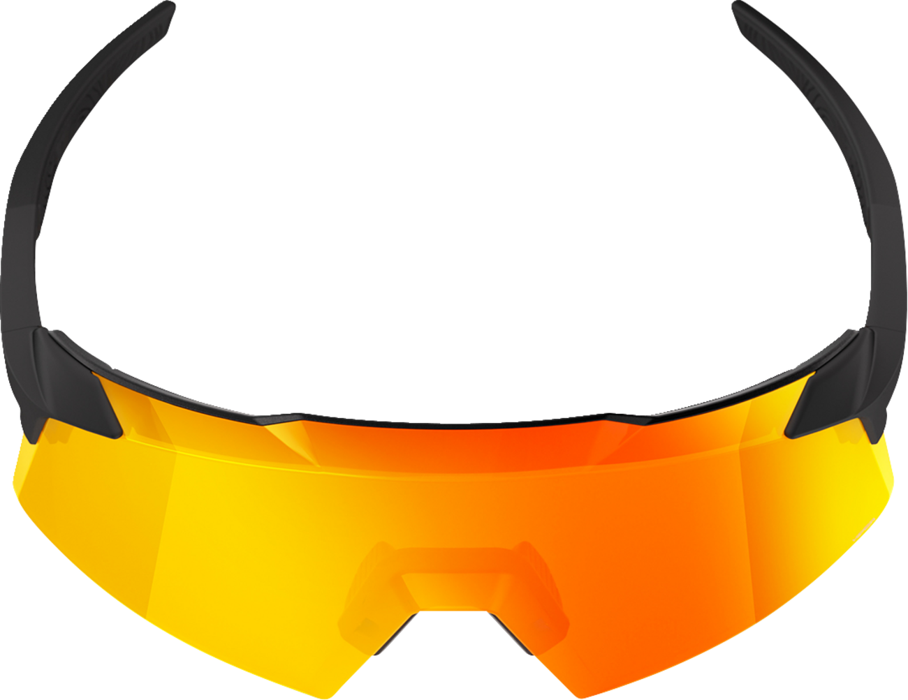 100% Aerocraft Sunglasses - Soft Tact Black - HiPER Red Lens 60032-00010