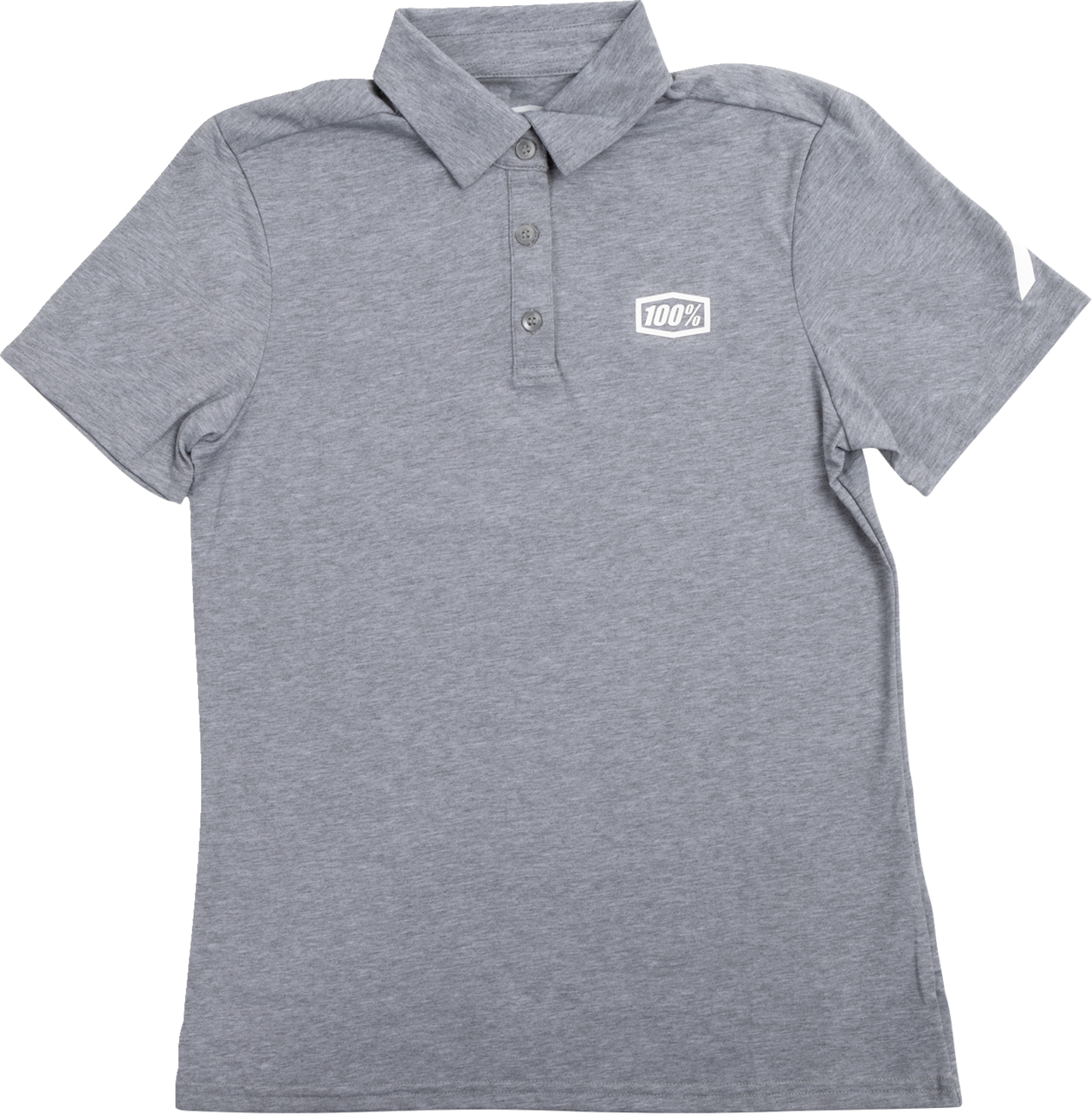 100% Women's Corpo Polo Shirt - Heather Gray - Small 28106-252-10