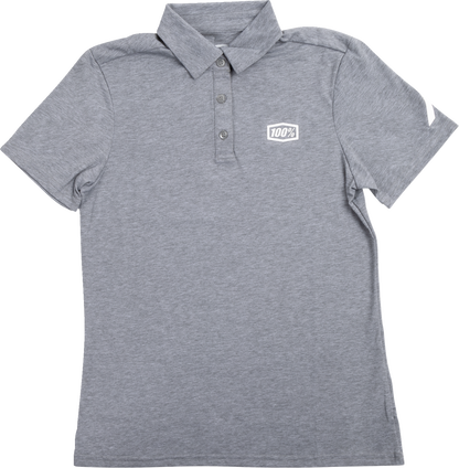 100% Women's Corpo Polo Shirt - Heather Gray - Small 28106-252-10