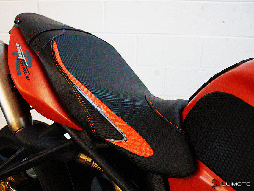 LUIMOTO (Sport) Rider Seat Covers for the Triumph STREET TRIPLE (07-12)