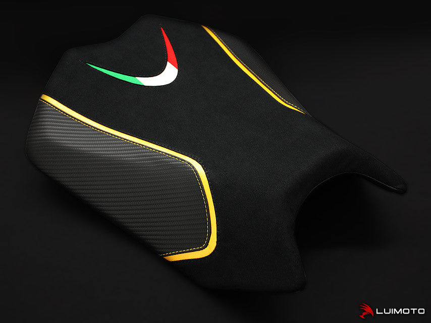 LUIMOTO TEAM ITALIA Rider Seat Covers for the Aprilia TUONO V4 (11-21)