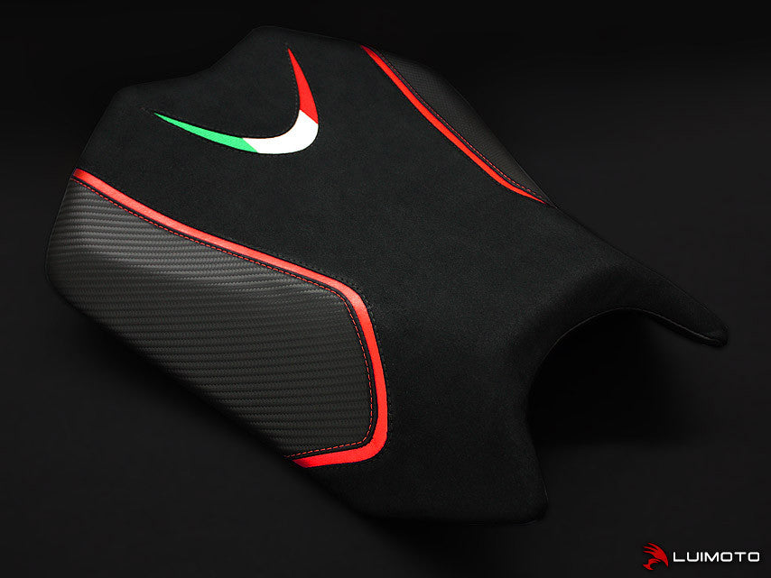 LUIMOTO TEAM ITALIA Rider Seat Covers for the Aprilia TUONO V4 (11-21)
