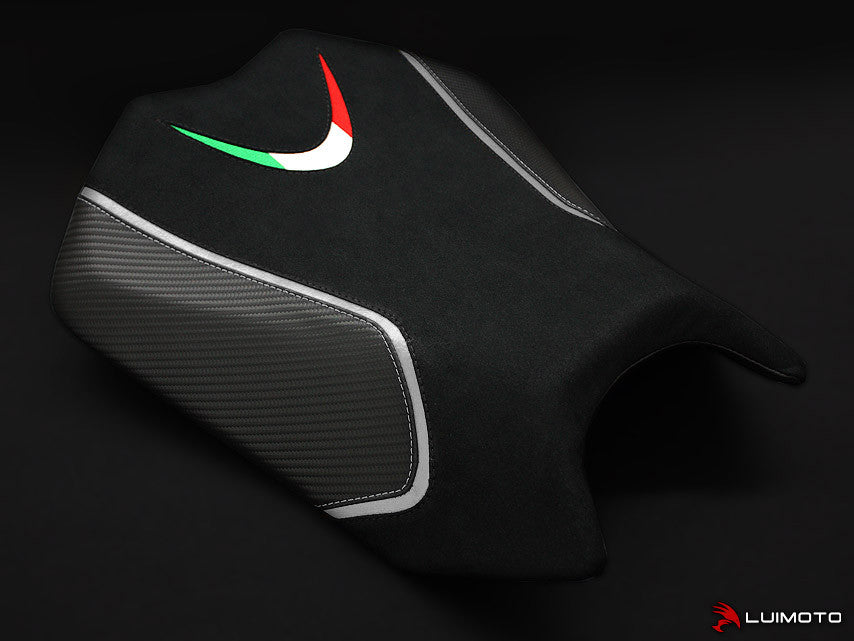 LUIMOTO TEAM ITALIA Rider Seat Covers for the Aprilia TUONO V4 (11-21)