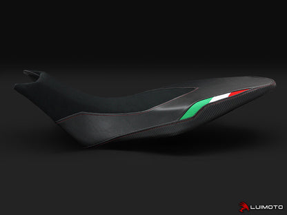 LUIMOTO Team Italia Rider Seat Cover for the Aprilia DORSODURO 1200 / 900 / 750