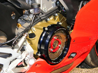 DBK Special Parts (Ducabike) Clear Wet Clutch Cover for the Ducati Panigale 1299/1199/959  Superleggera (and 899 too with modification)