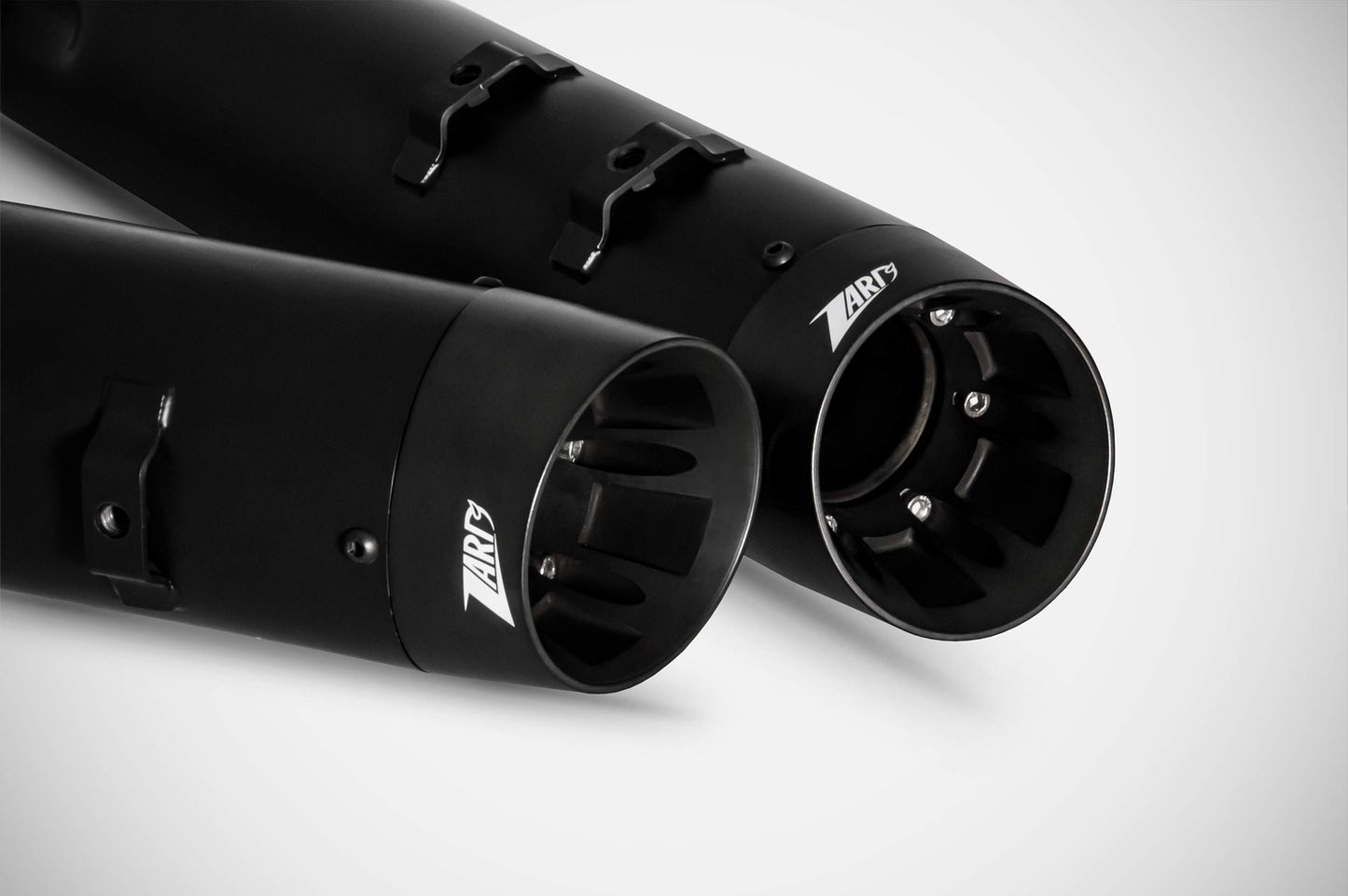 Zard Dual Slip-on Exhaust System for Harley Davidson Grand American Touring Motorcycles (114cc engines - Glides and Road King - 16-20)