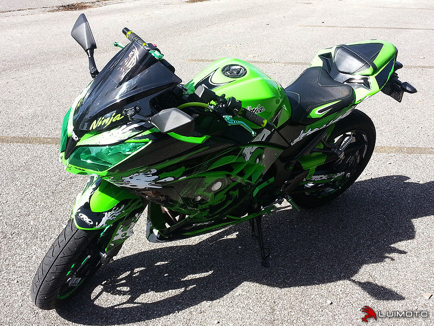 LUIMOTO (Sport) Rider Seat Covers for the KAWASAKI Ninja 300 (13-17)