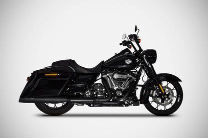 Zard Dual Slip-on Exhaust System for Harley Davidson Grand American Touring Motorcycles (114cc engines - Glides and Road King - 16-20)