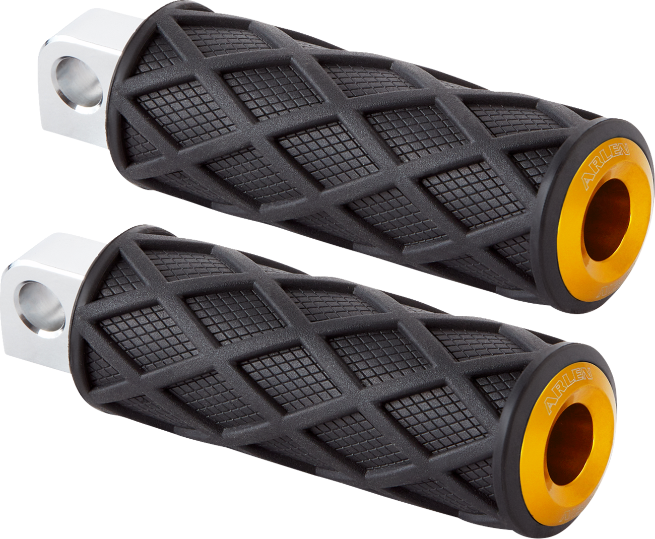 ARLEN NESS Diamond Foot Pegs - Male Mount - Gold 400-055